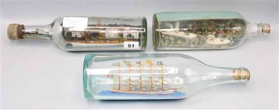 3 ships in a bottle